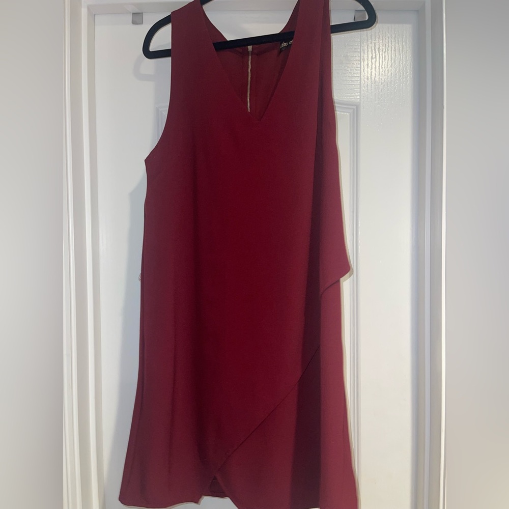 Wine colored mini dress